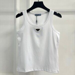 Prada White Sleeveless Tank Top
